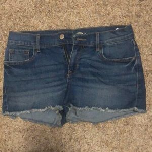 Dark wash jean shorts